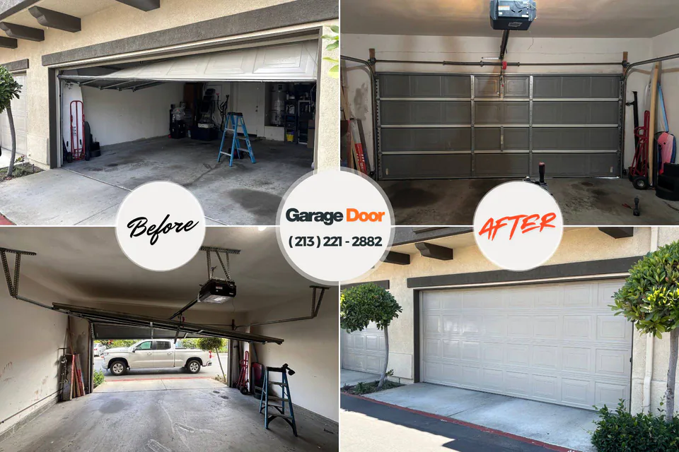 Before and after: garage door repair Turpin Hills, OH